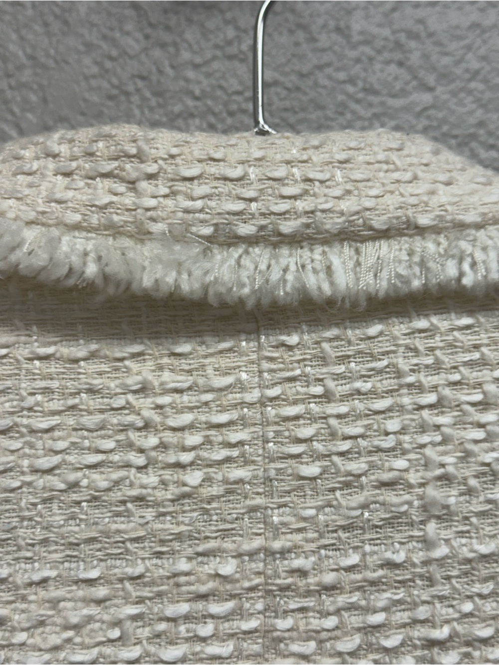 Kasper Women's Cream Textured Open-Front Jacket size 14 Pit 21” X L 26” tweed - Picture 8 of 9